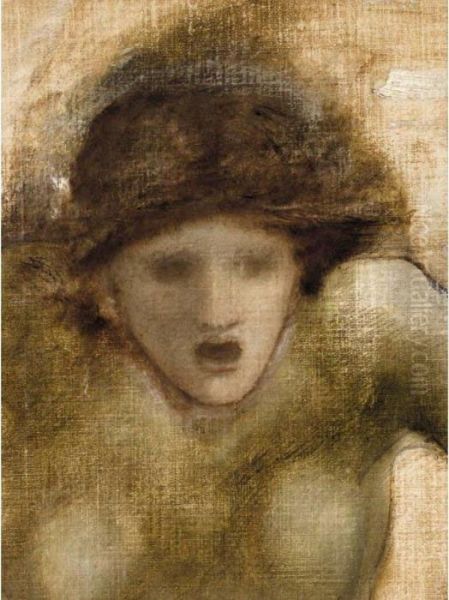 Study For One Of The Gorgons In The Finding Of Perseus Oil Painting by Sir Edward Coley Burne-Jones