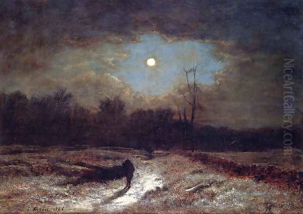 Christmas Eve Oil Painting by George Inness