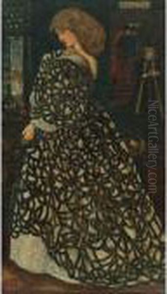 Sidonia Von Bork Oil Painting by Sir Edward Coley Burne-Jones