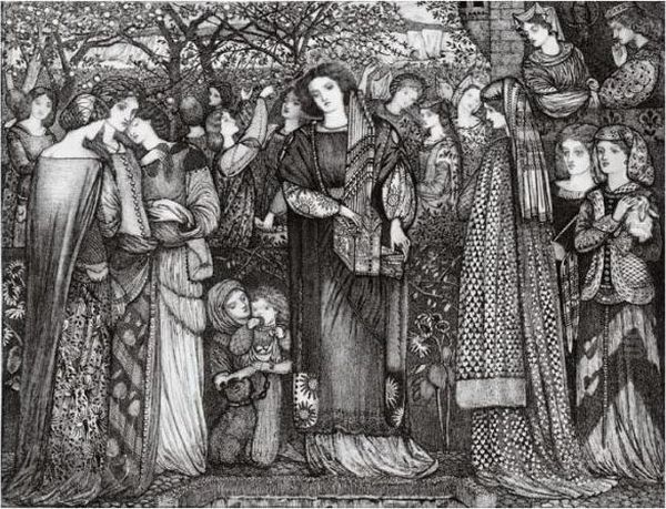 Kings' Daughters Oil Painting by Sir Edward Coley Burne-Jones