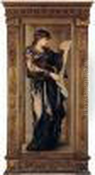 The Cumaean Sibyl Oil Painting by Sir Edward Coley Burne-Jones