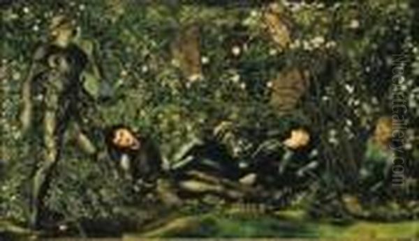 The Prince Entering The Briar Wood Oil Painting by Sir Edward Coley Burne-Jones