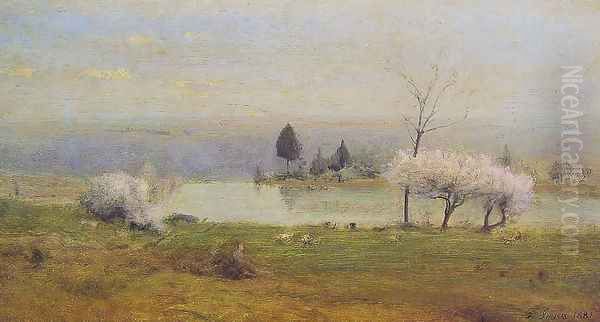 Pond At Milton On The Hudson Oil Painting by George Inness