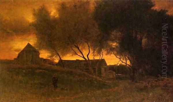 The Gloaming Oil Painting by George Inness