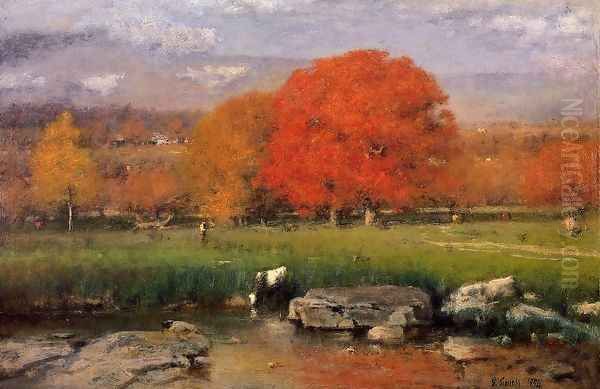 Morning Catskill Valley Oil Painting by George Inness