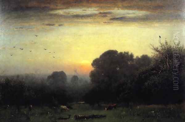 Morning Oil Painting by George Inness