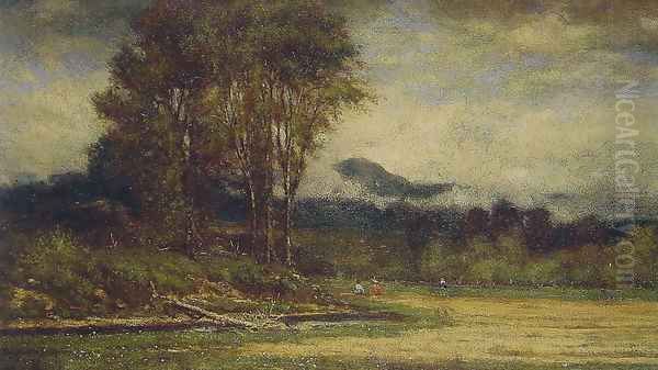 Landscape With Pond Oil Painting by George Inness