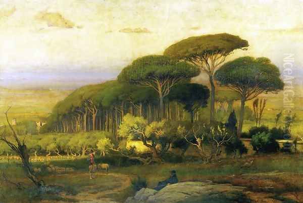 Pine Grove Of The Barberini Villa Oil Painting by George Inness