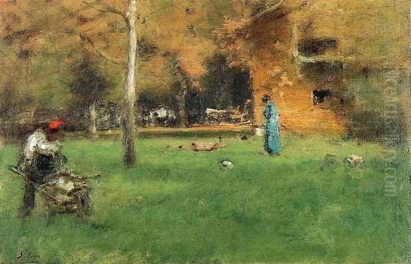 The Old Barn Oil Painting by George Inness