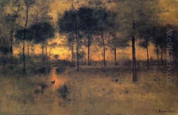 The Home of the Heron Oil Painting by George Inness