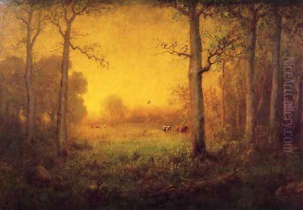 Rural Landscape Oil Painting by George Inness