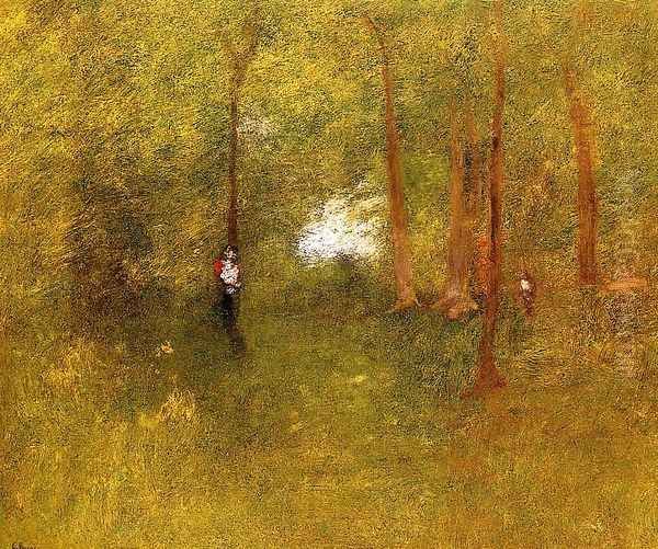 Woodland Interior Oil Painting by George Inness