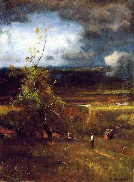 Gethering Clouds Oil Painting by George Inness