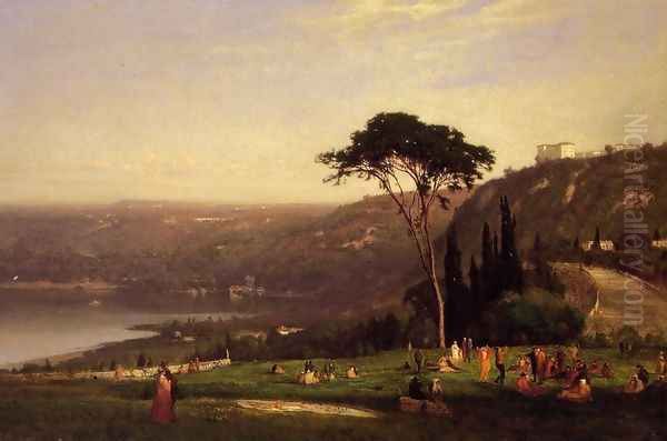 Lake Albano Oil Painting by George Inness