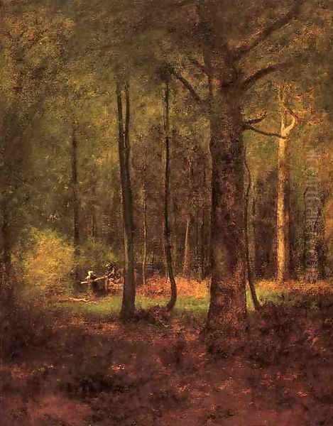 Woods at Montclaiir Oil Painting by George Inness