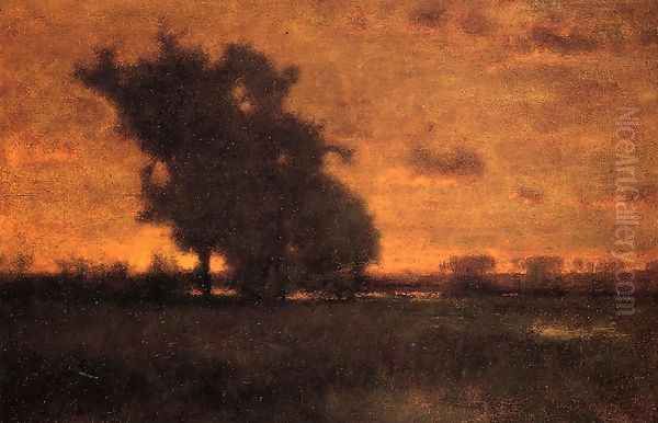 Sunset at Milton Oil Painting by George Inness