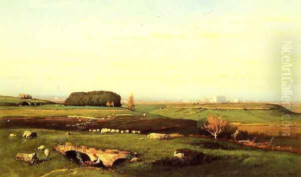 In the Roman Campagna Oil Painting by George Inness