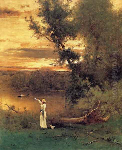 Shades of Evening Oil Painting by George Inness