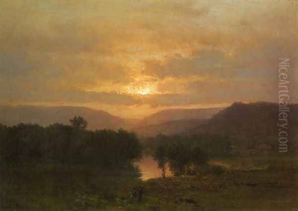 Sunset I Oil Painting by George Inness