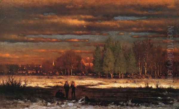 Winter Evening, Montclair Oil Painting by George Inness