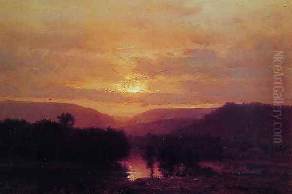 Sunset III Oil Painting by George Inness