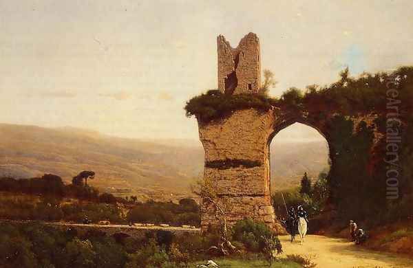 The Commencement of the Galleria (or Rome, the Appian Way) Oil Painting by George Inness