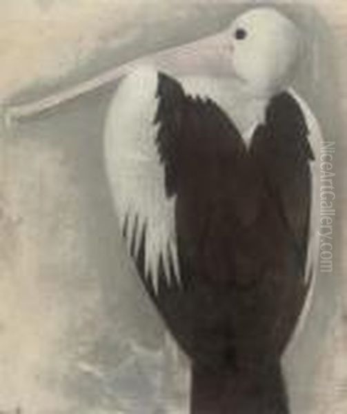 Pelican Oil Painting by Simon Albert Bussy