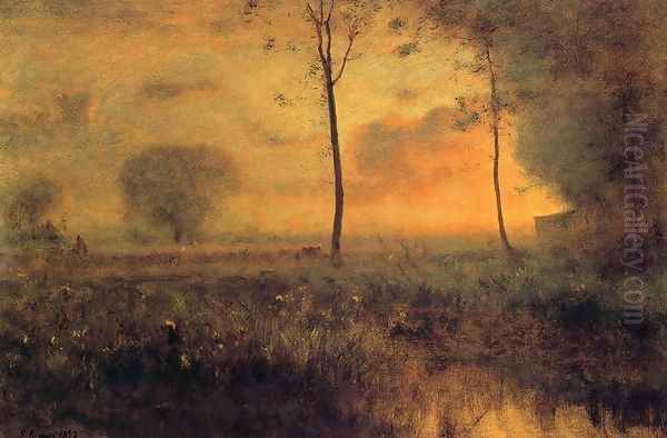 Sunset at Montclair Oil Painting by George Inness