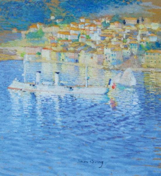 Villefranche Oil Painting by Simon Albert Bussy