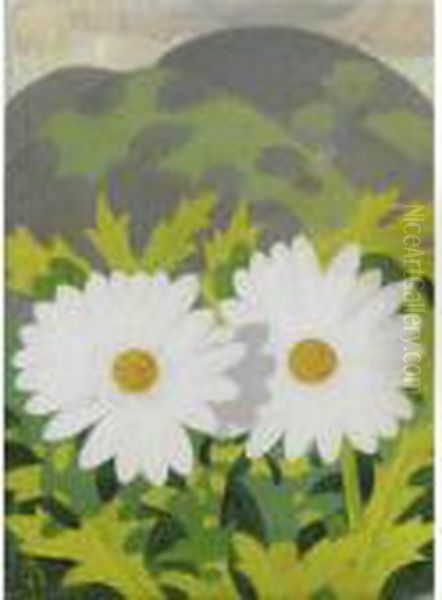 Marguerites Oil Painting by Simon Albert Bussy