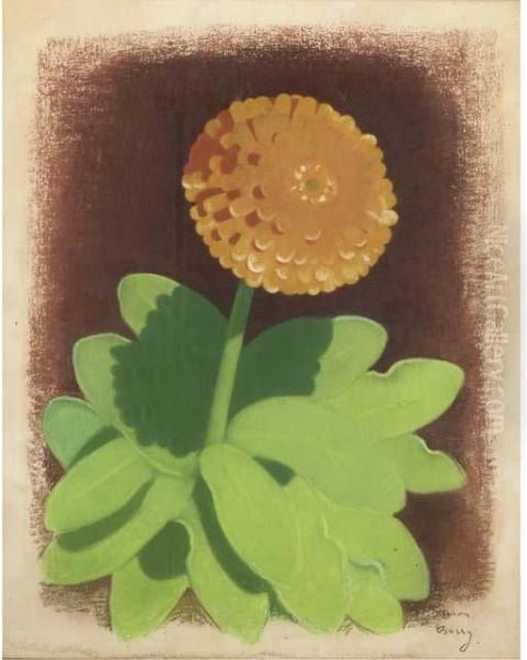 Marigold Oil Painting by Simon Albert Bussy