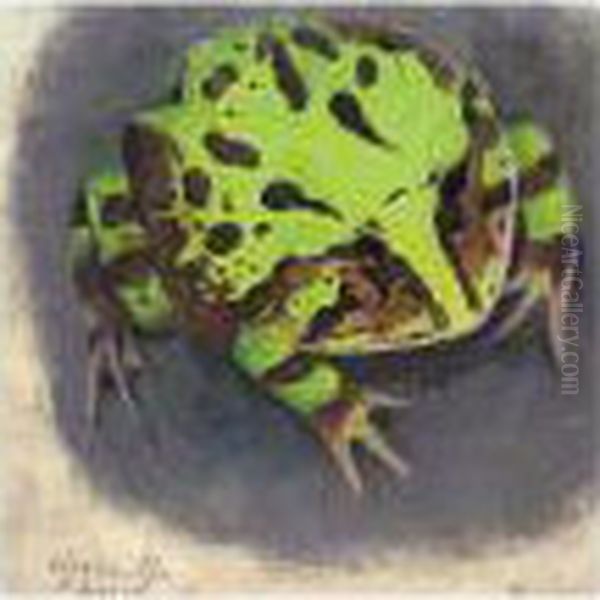 Grenouille Oil Painting by Simon Albert Bussy