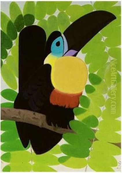 Toucan Oil Painting by Simon Albert Bussy