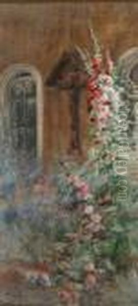 The Cloister Garden Oil Painting by Mildred Anne Butler