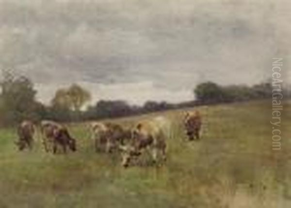 Cattle Grazing, Kilmurry Oil Painting by Mildred Anne Butler