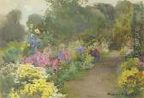 A Garden Path, Probably Kilmurry Oil Painting by Mildred Anne Butler