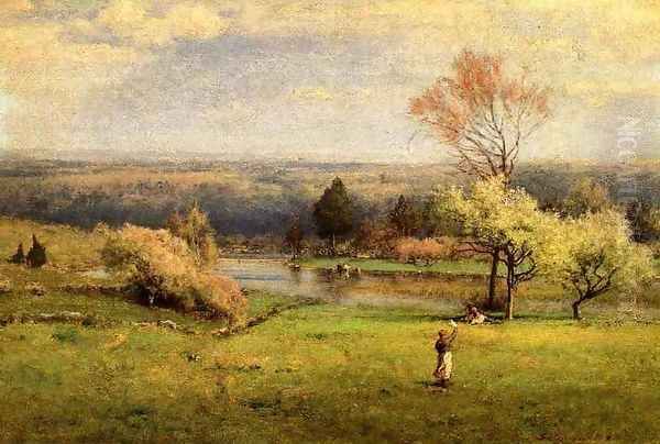 Pond at Milton on the Hudson I Oil Painting by George Inness