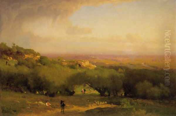 The Alban Hills Oil Painting by George Inness