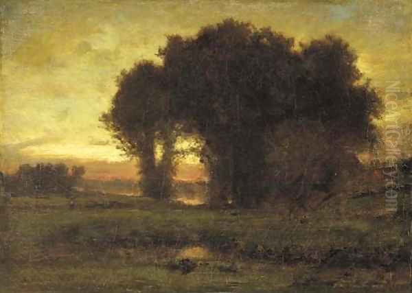 Sunset 3 Oil Painting by George Inness