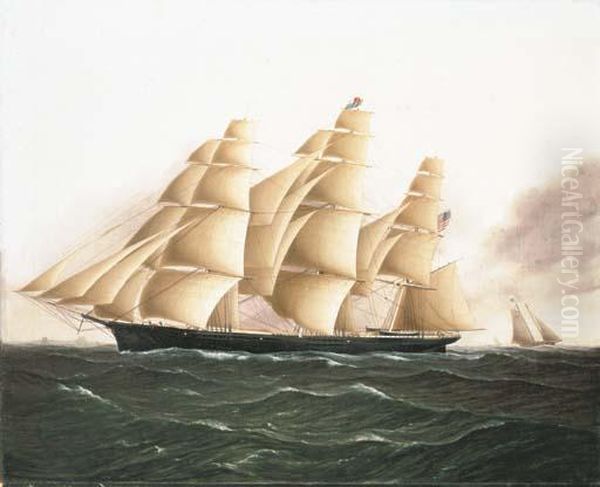 The American Clipper Ship Westward-ho Oil Painting by James E. Buttersworth