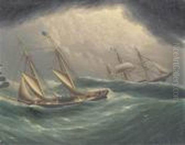 Ocean Scene - Henrietta Scudding Oil Painting by James E. Buttersworth