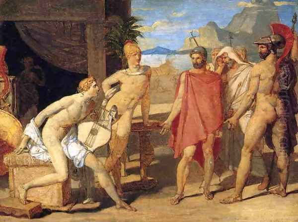 Achilles Receiving the Envoys of Agamemnon Oil Painting by Jean Auguste Dominique Ingres