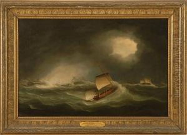 The Loss Of The East Indiamen Britannia Oil Painting by Thomas Buttersworth