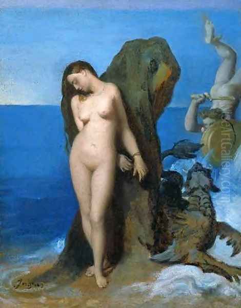 Perseus and Andromeda Oil Painting by Jean Auguste Dominique Ingres