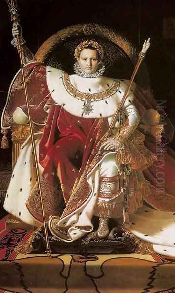 Napoleon Enthroned Oil Painting by Jean Auguste Dominique Ingres