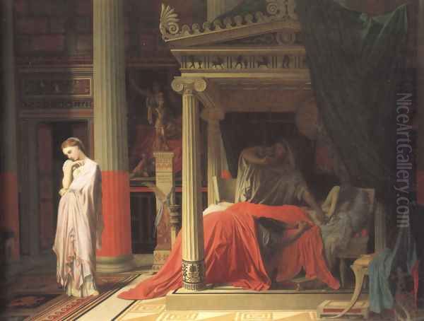 Antiochus and Stratonice Oil Painting by Jean Auguste Dominique Ingres