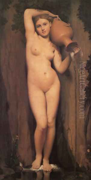 La Source (The Source) Oil Painting by Jean Auguste Dominique Ingres