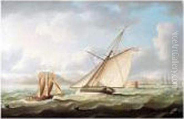 The English Cutter Yacht Oil Painting by Thomas Buttersworth