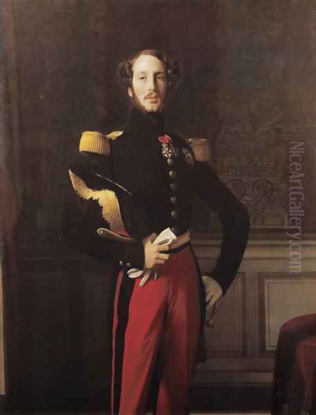 Ferdinand-Philippe-Louis-Charles-Henri, Duc d'Orleans I Oil Painting by Jean Auguste Dominique Ingres