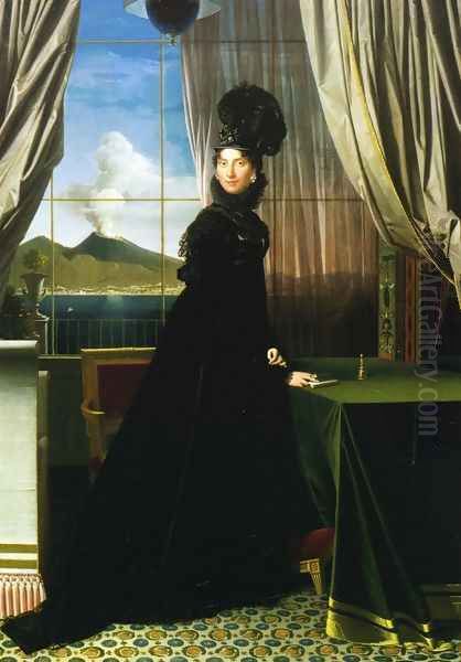 Carolline Murat, Queen of Naples Oil Painting by Jean Auguste Dominique Ingres